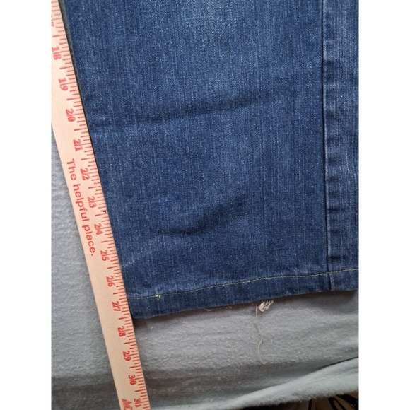 Gino Green Global Men Dark Wash Patched Embroidered Denim Jean Y2K Jeans Size 36 - Picture 8 of 13